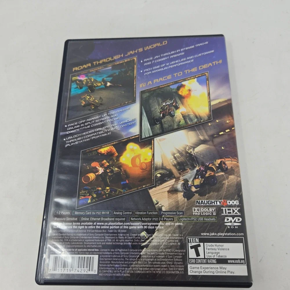 Jak X Combat Racing Sony PlayStation 2 PS2 Naughty Dog 2005 CIB Black Label